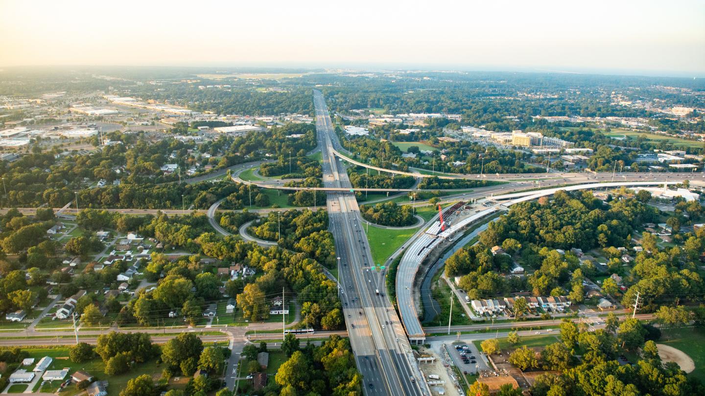 Highway 64 Meets Highway 264 Looking West stock photo